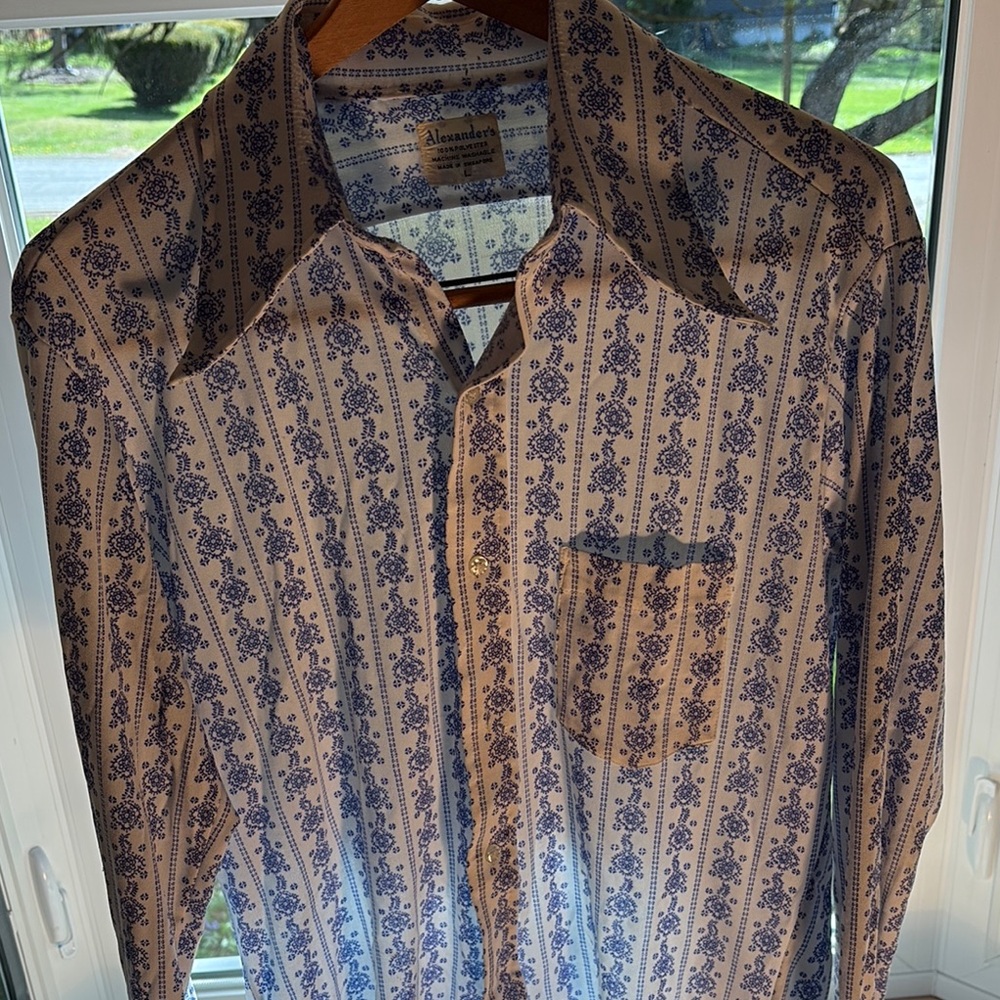 Alexander Julian Men's Blue Patterned Shirt